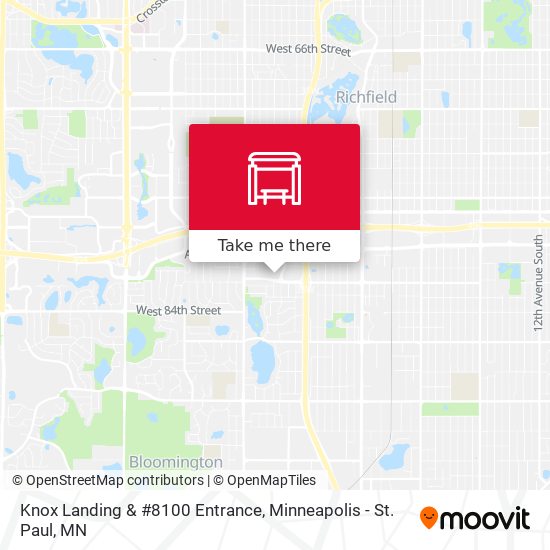 Knox Landing & #8100 Entrance map