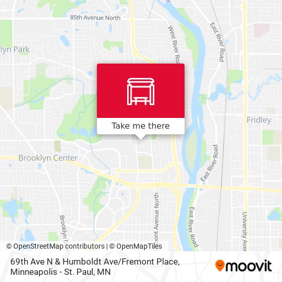 69th Ave N & Humboldt Ave / Fremont Place map