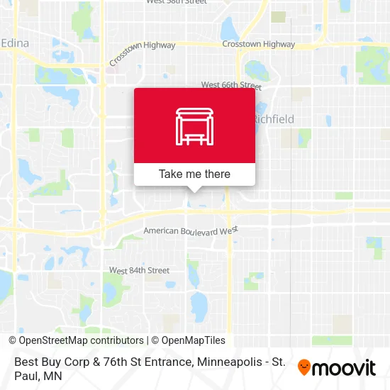 Best Buy Corp & 76th St Entrance map