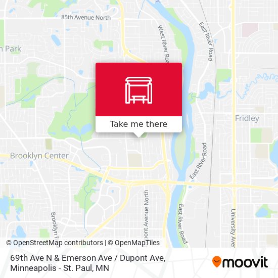 69th Ave N & Emerson Ave / Dupont Ave map