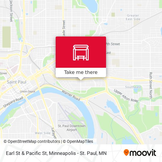 Earl St & Pacific St map