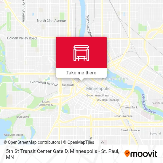 5th St Transit Center Gate D map