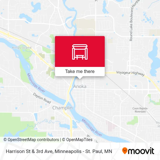 Harrison St & 3rd Ave map