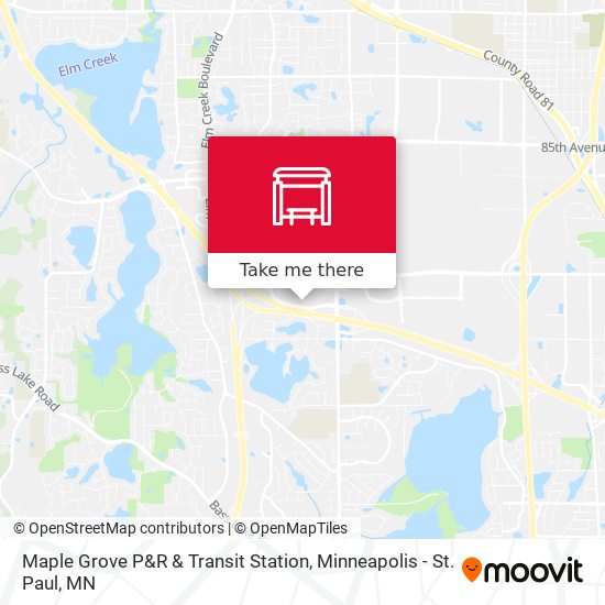 Maple Grove P&R & Transit Station map