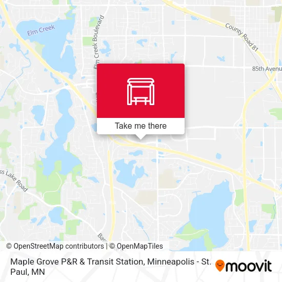 Maple Grove P&R & Transit Station map