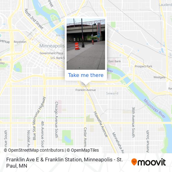 Mapa de Franklin Ave E & Franklin Station