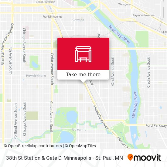 38th St Station & Gate D map