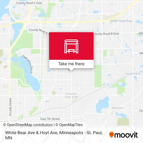 White Bear Ave & Hoyt Ave map
