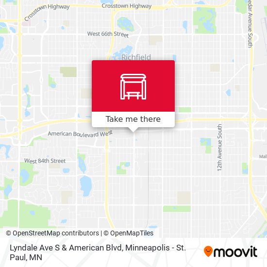 Lyndale Ave S & American Blvd map