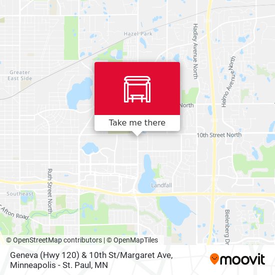 Geneva (Hwy 120) & 10th St / Margaret Ave map