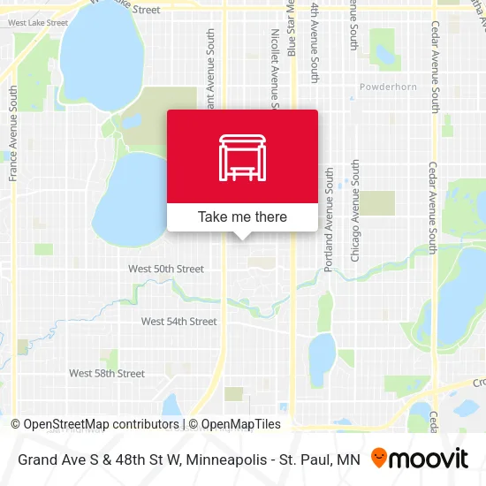 Grand Ave S & 48th St W map