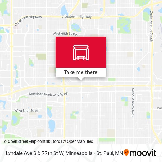 Lyndale Ave S & 77th St W map