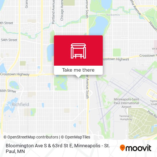 Mapa de Bloomington Ave S & 63rd St E