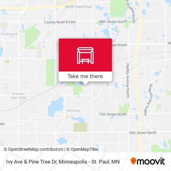 Ivy Ave & Pine Tree Dr map