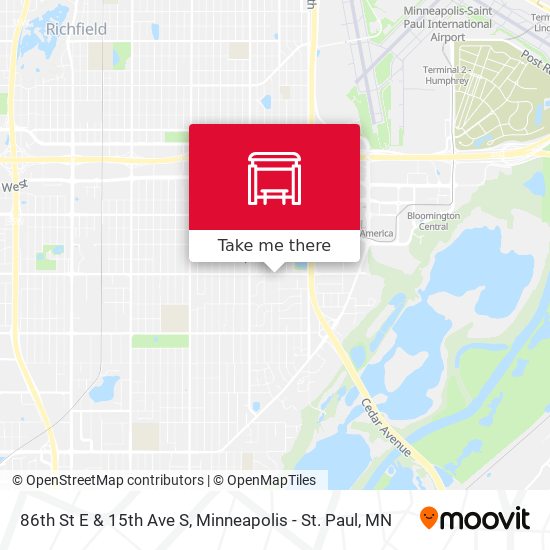 Mapa de 86th St E & 15th Ave S