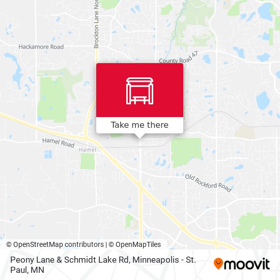 Peony Lane & Schmidt Lake Rd map