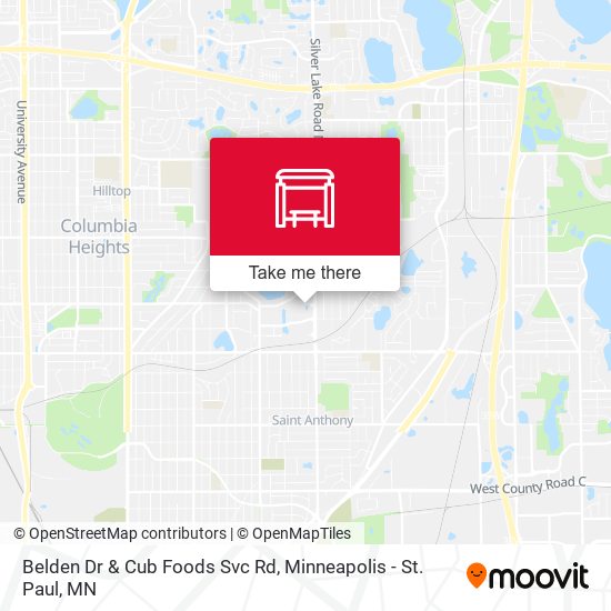 Belden Dr & Cub Foods Svc Rd map