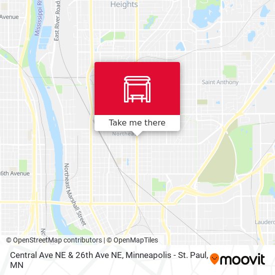 Mapa de Central Ave NE & 26th Ave NE