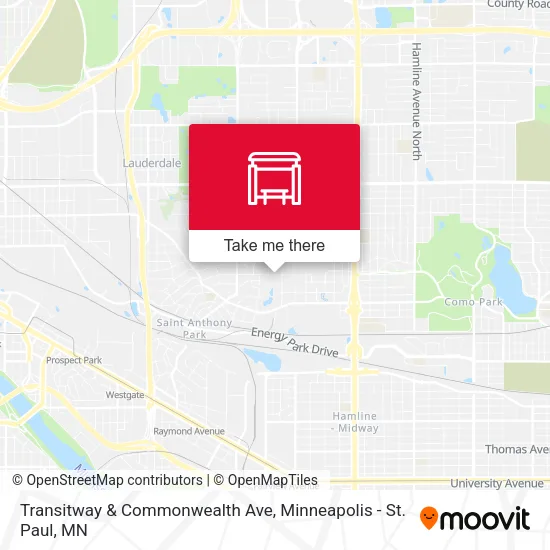Transitway & Commonwealth Ave map