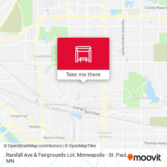 Randall Ave & Fairgrounds Lot map