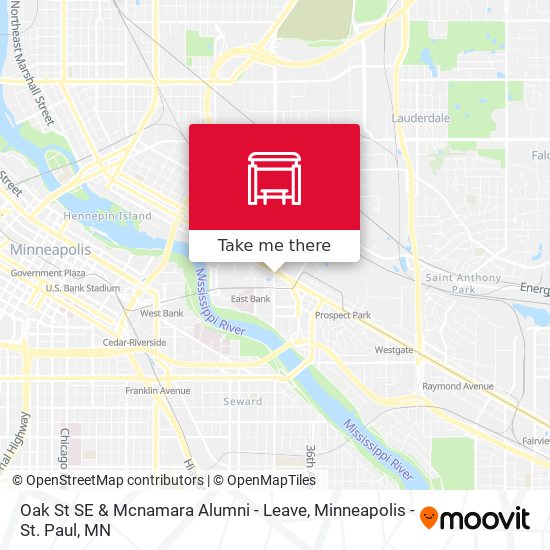 Mapa de Oak St SE & Mcnamara Alumni - Leave