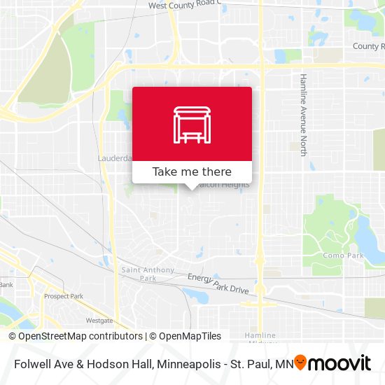 Folwell Ave & Hodson Hall map