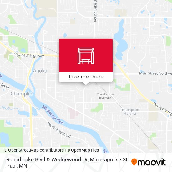 Round Lake Blvd & Wedgewood Dr map