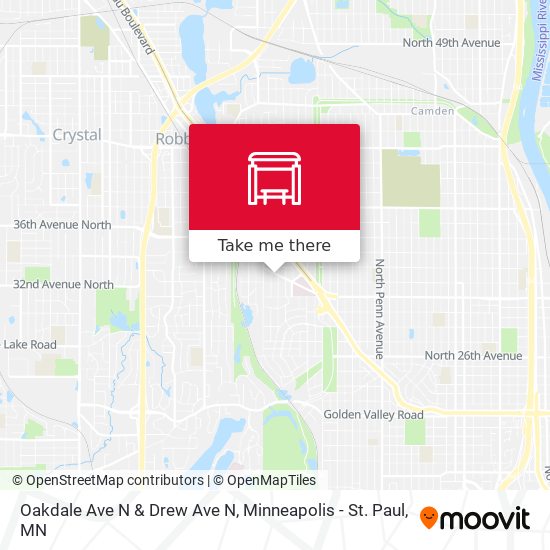 Oakdale Ave N & Drew Ave N map