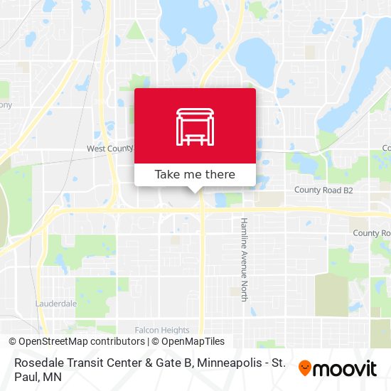 Mapa de Rosedale Transit Center & Gate B