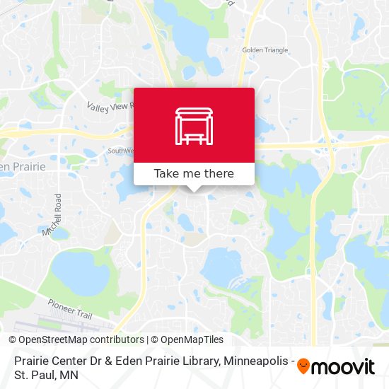 Prairie Center Dr & Eden Prairie Library map
