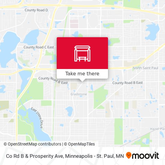 Co Rd B & Prosperity Ave map