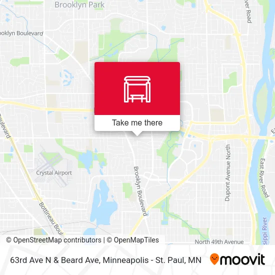 63rd Ave N & Beard Ave map