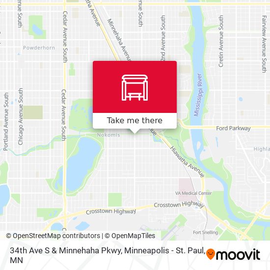 34th Ave S & Minnehaha Pkwy map