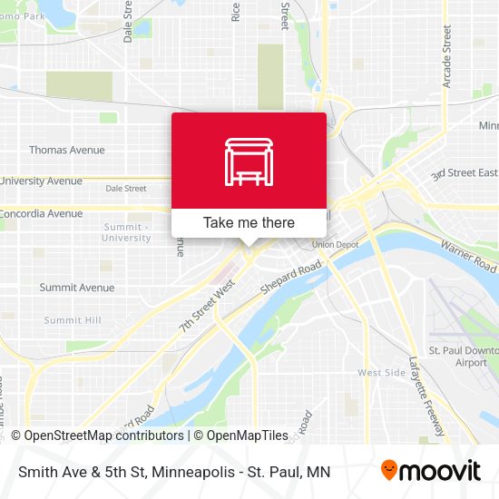 Smith Ave & 5th St map