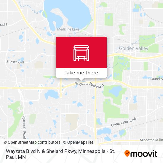 Wayzata Blvd N & Shelard Pkwy map