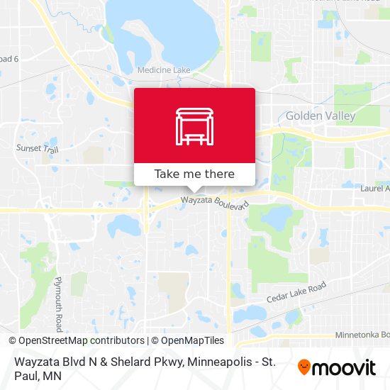 Wayzata Blvd N & Shelard Pkwy map