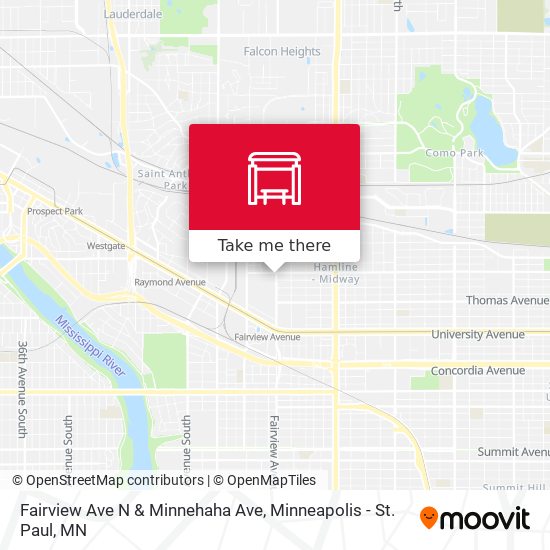 Fairview Ave N & Minnehaha Ave map
