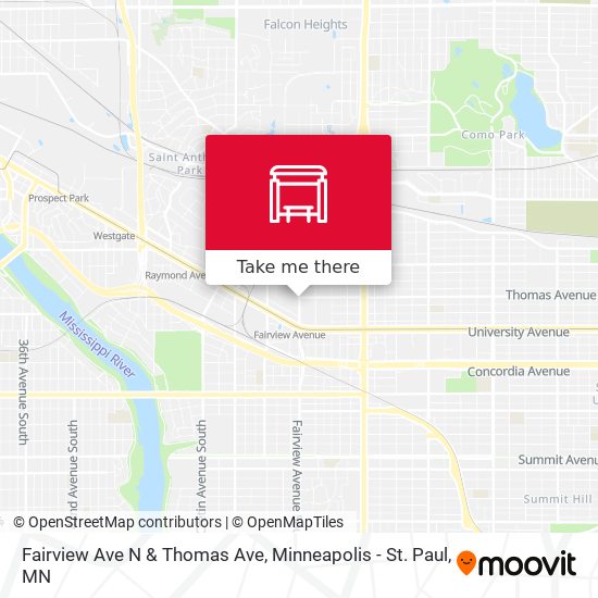 Fairview Ave N & Thomas Ave map