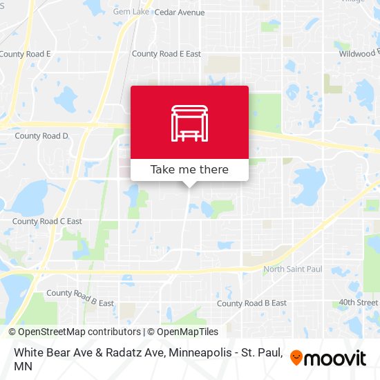 White Bear Ave & Radatz Ave map