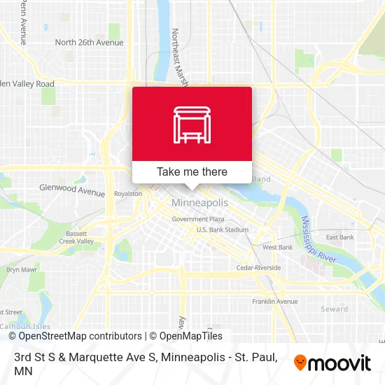 3rd St S & Marquette Ave S map