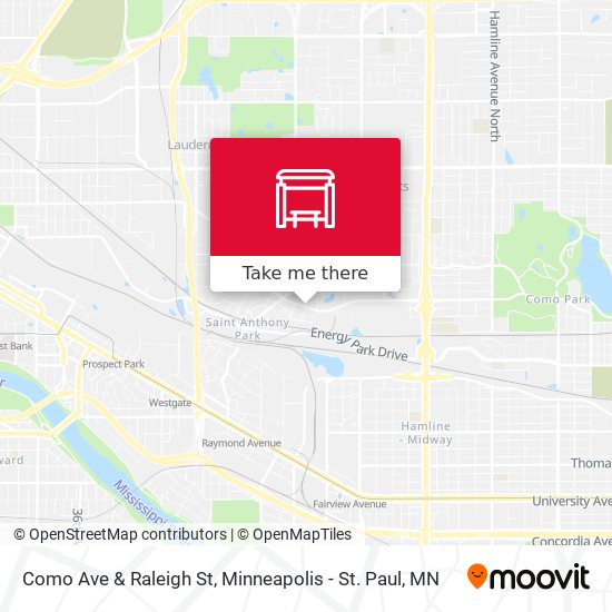 Mapa de Como Ave & Raleigh St