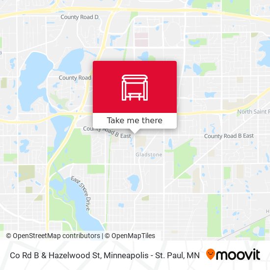 Co Rd B & Hazelwood St map