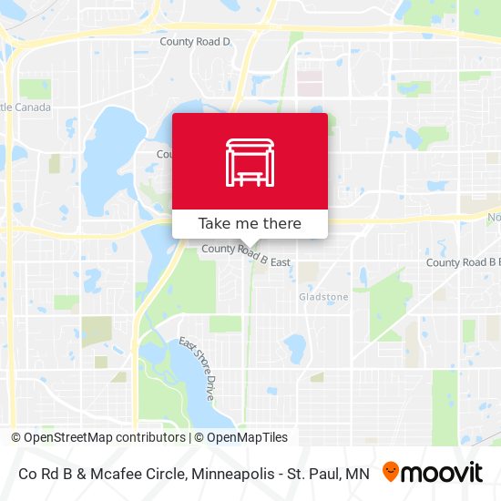 Co Rd B & Mcafee Circle map