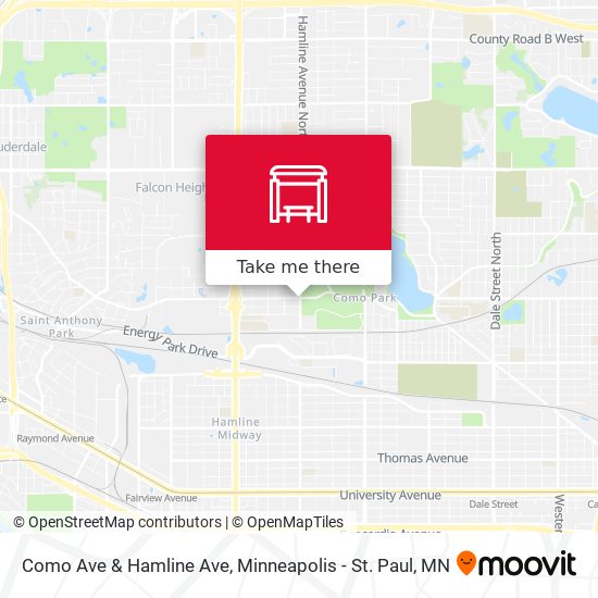 Como Ave & Hamline Ave map