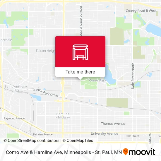 Como Ave & Hamline Ave map