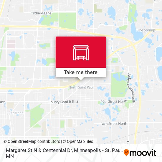 Margaret St N & Centennial Dr map