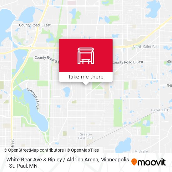 Mapa de White Bear Ave & Ripley / Aldrich Arena