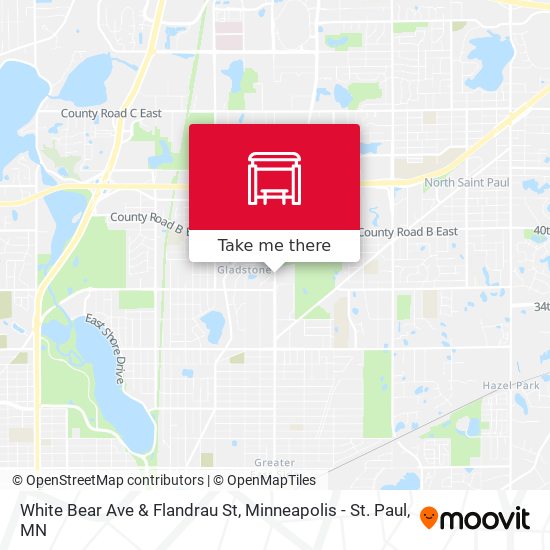 White Bear Ave & Flandrau St map