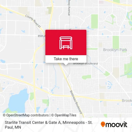 Mapa de Starlite Transit Center & Gate A
