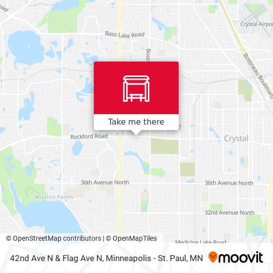 42nd Ave N & Flag Ave N map